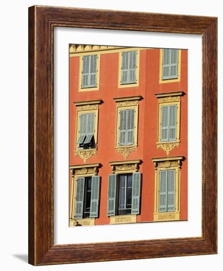 Ornate Shuttered Windows, Port Lympia in the Quartier Du Port, Nice, Alpes Maritimes, Provence, Cot-Peter Richardson-Framed Photographic Print