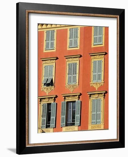 Ornate Shuttered Windows, Port Lympia in the Quartier Du Port, Nice, Alpes Maritimes, Provence, Cot-Peter Richardson-Framed Photographic Print