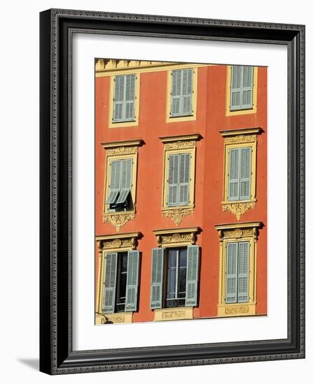 Ornate Shuttered Windows, Port Lympia in the Quartier Du Port, Nice, Alpes Maritimes, Provence, Cot-Peter Richardson-Framed Photographic Print