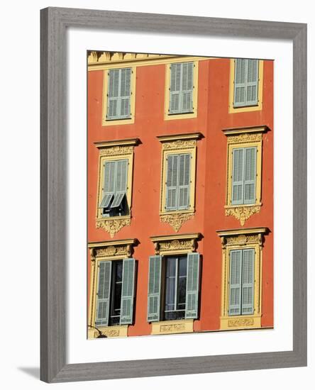 Ornate Shuttered Windows, Port Lympia in the Quartier Du Port, Nice, Alpes Maritimes, Provence, Cot-Peter Richardson-Framed Photographic Print