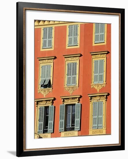 Ornate Shuttered Windows, Port Lympia in the Quartier Du Port, Nice, Alpes Maritimes, Provence, Cot-Peter Richardson-Framed Photographic Print