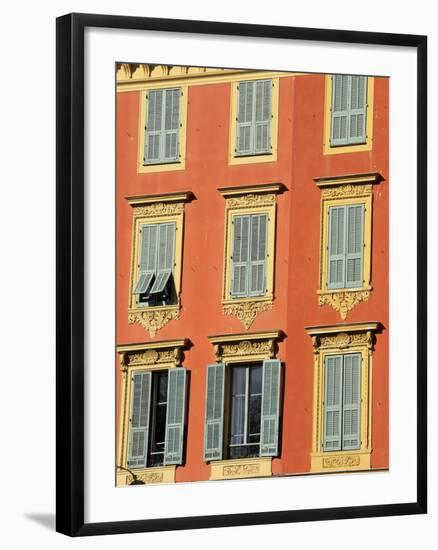 Ornate Shuttered Windows, Port Lympia in the Quartier Du Port, Nice, Alpes Maritimes, Provence, Cot-Peter Richardson-Framed Photographic Print