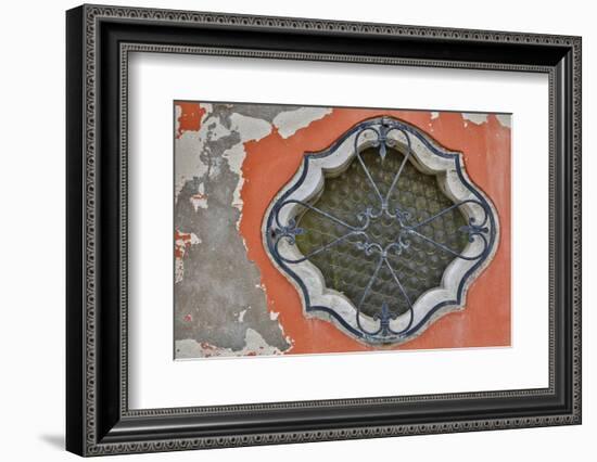 Ornate Window Design, Burano Italy-Darrell Gulin-Framed Photographic Print