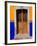 Ornate Wooden Door on Colorful Wall, Guanajuato, Mexico-Julie Eggers-Framed Photographic Print