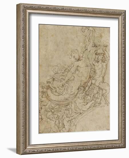 Ornement : faunes et chimères-Benvenuto Cellini-Framed Giclee Print