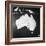 Orographical Map of Australia-null-Framed Photographic Print