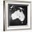 Orographical Map of Australia-null-Framed Photographic Print