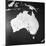 Orographical Map of Australia-null-Mounted Photographic Print
