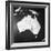 Orographical Map of Australia-null-Framed Photographic Print