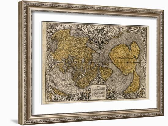 Oronce Fine's World Map, 1531-Library of Congress-Framed Photographic Print