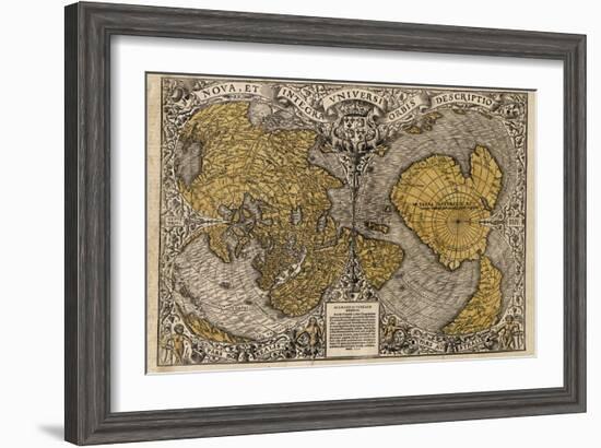 Oronce Fine's World Map, 1531-Library of Congress-Framed Photographic Print