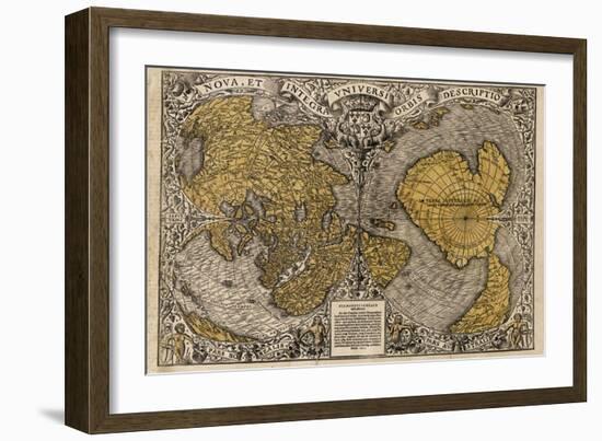 Oronce Fine's World Map, 1531-Library of Congress-Framed Photographic Print