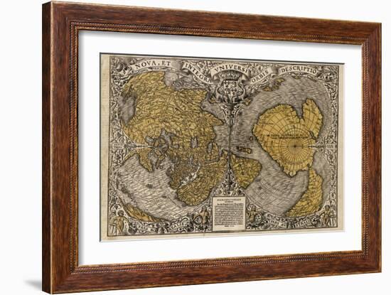 Oronce Fine's World Map, 1531-Library of Congress-Framed Photographic Print