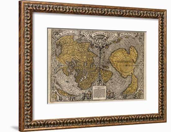 Oronce Fine's World Map, 1531-Library of Congress-Framed Photographic Print