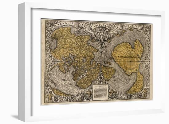 Oronce Fine's World Map, 1531-Library of Congress-Framed Photographic Print