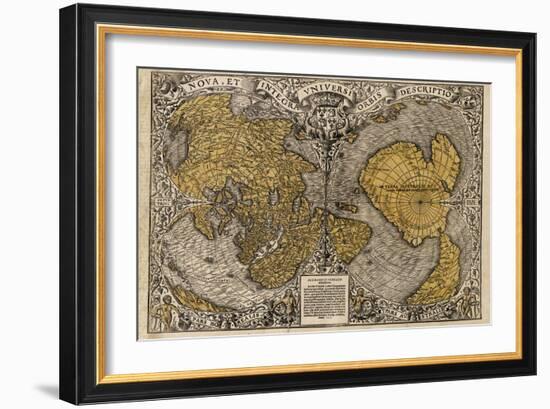 Oronce Fine's World Map, 1531-Library of Congress-Framed Photographic Print