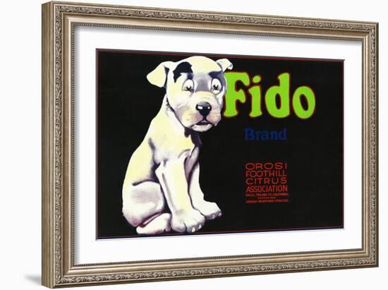 Orosi, California, Fido Brand Citrus Label-Lantern Press-Framed Art Print