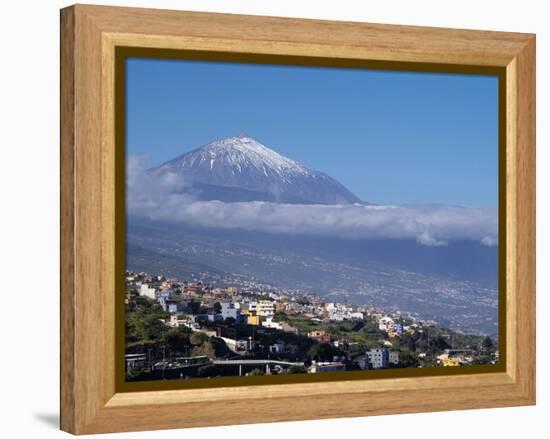 Orotava Valley and Pico Del Teide, Tenerife, Canary Islands, Spain, Europe-Hans Peter Merten-Framed Premier Image Canvas