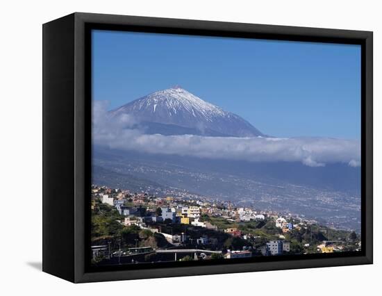 Orotava Valley and Pico Del Teide, Tenerife, Canary Islands, Spain, Europe-Hans Peter Merten-Framed Premier Image Canvas