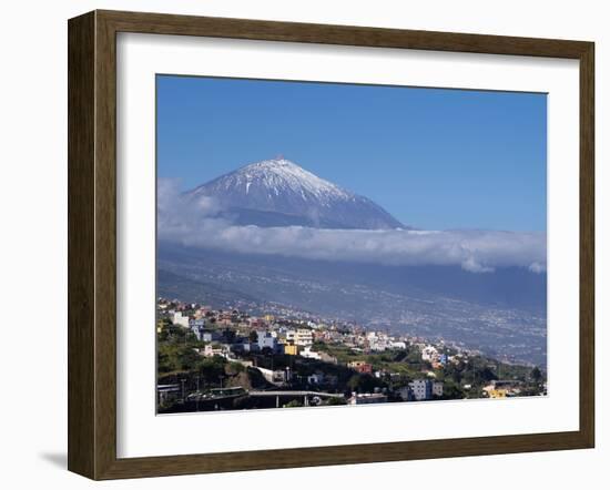 Orotava Valley and Pico Del Teide, Tenerife, Canary Islands, Spain, Europe-Hans Peter Merten-Framed Photographic Print