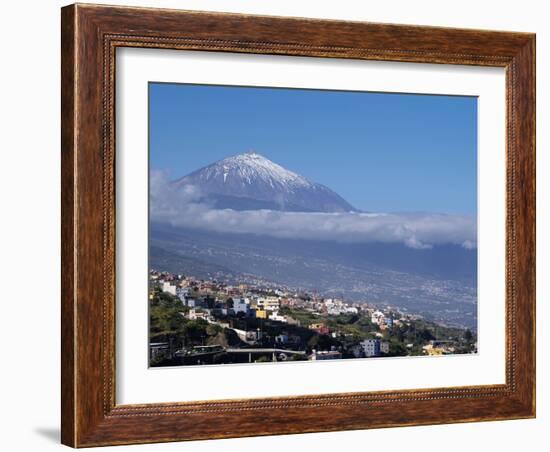 Orotava Valley and Pico Del Teide, Tenerife, Canary Islands, Spain, Europe-Hans Peter Merten-Framed Photographic Print