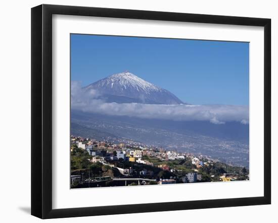 Orotava Valley and Pico Del Teide, Tenerife, Canary Islands, Spain, Europe-Hans Peter Merten-Framed Photographic Print