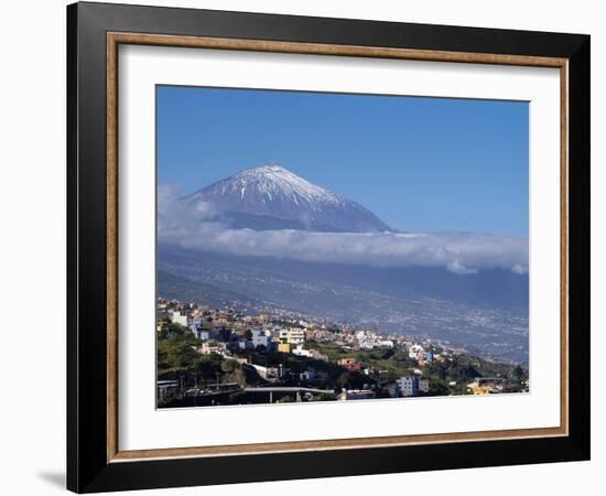 Orotava Valley and Pico Del Teide, Tenerife, Canary Islands, Spain, Europe-Hans Peter Merten-Framed Photographic Print