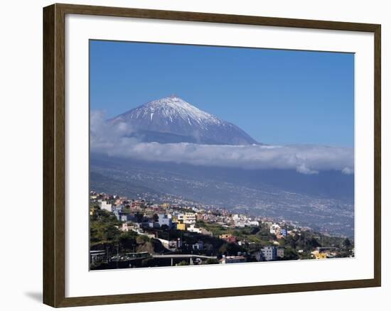 Orotava Valley and Pico Del Teide, Tenerife, Canary Islands, Spain, Europe-Hans Peter Merten-Framed Photographic Print