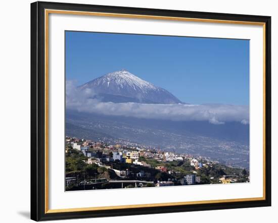 Orotava Valley and Pico Del Teide, Tenerife, Canary Islands, Spain, Europe-Hans Peter Merten-Framed Photographic Print