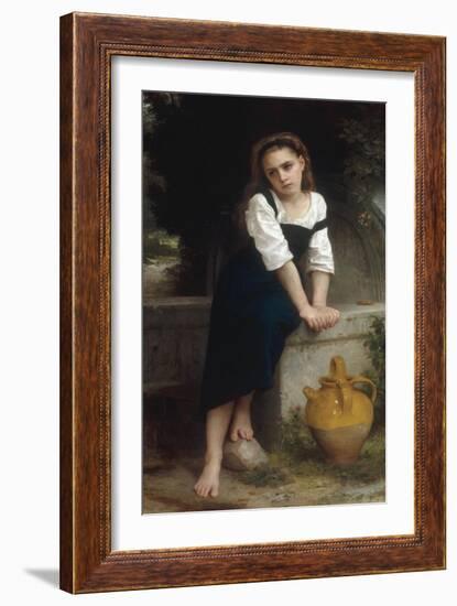 Orphan by a Spring (Orpheline a la Fontaine), 1883-William Adolphe Bouguereau-Framed Giclee Print