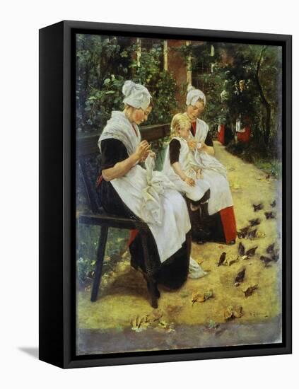 Orphan Girls in the Garden, Amsterdam-Max Liebermann-Framed Premier Image Canvas