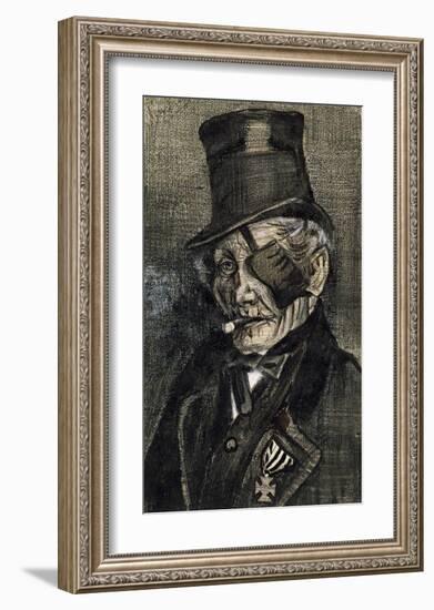 Orphan Man in Sunday with Eye Bandage-Vincent van Gogh-Framed Art Print