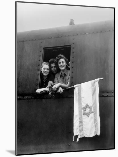 Orphaned Jewish Teens are on their Way to Palestine after Release from Buchenwald-null-Mounted Photo