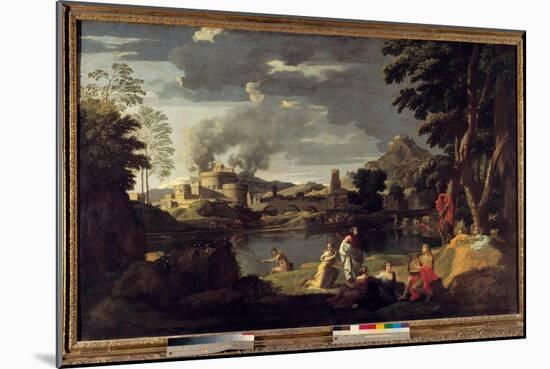 Orphee and Eurydice, 17Th Century (Oil on Canvas)-Nicolas Poussin-Mounted Giclee Print