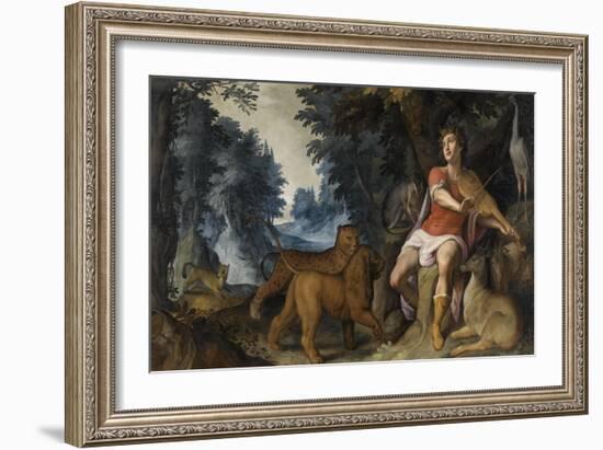 Orphée charmant les animaux-Toussaint Dubreuil-Framed Giclee Print