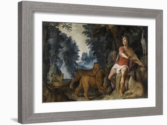 Orphée charmant les animaux-Toussaint Dubreuil-Framed Giclee Print