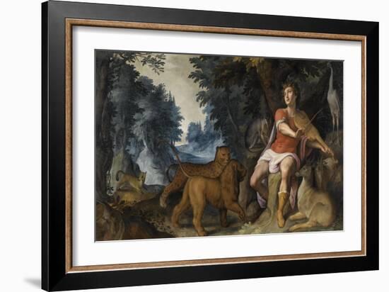 Orphée charmant les animaux-Toussaint Dubreuil-Framed Giclee Print