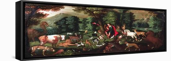 Orpheus and the Animals-Jacob Bouttats-Framed Premier Image Canvas