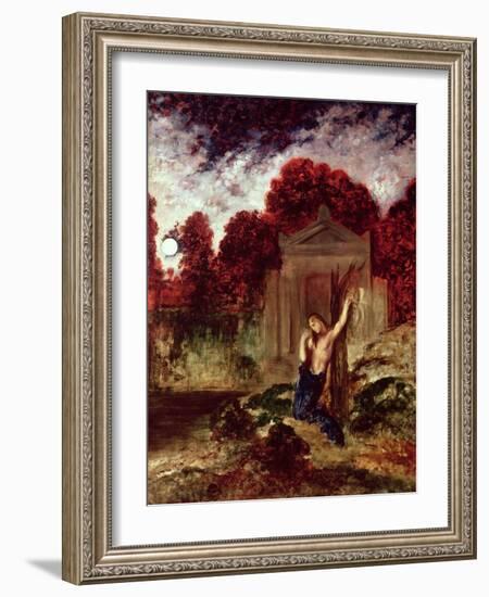 Orpheus at the Tomb of Eurydice-Gustave Moreau-Framed Giclee Print