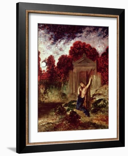 Orpheus at the Tomb of Eurydice-Gustave Moreau-Framed Giclee Print