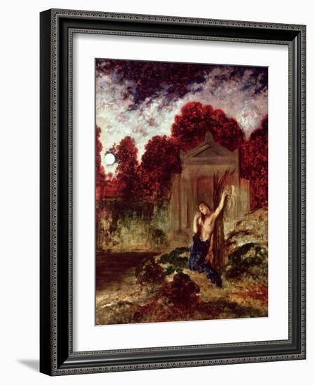 Orpheus at the Tomb of Eurydice-Gustave Moreau-Framed Giclee Print