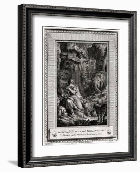 Orpheus, by His Voice and Lyre, Attracts the Attention of the Animals, Rocks and Trees, 1774-W Walker-Framed Giclee Print