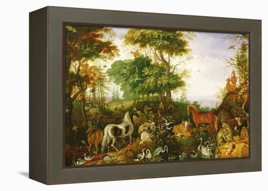 Orpheus Charming the Animals-Roelandt Jacobsz. Savery-Framed Premier Image Canvas