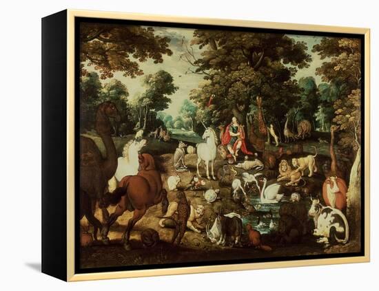 Orpheus Charming the Animals-Jacob Bouttats-Framed Premier Image Canvas