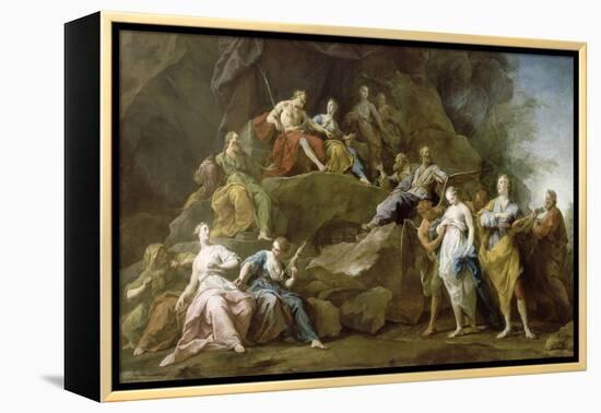 Orpheus Descended into Hades to Ask or Eurydice Music-Jean Restout-Framed Premier Image Canvas