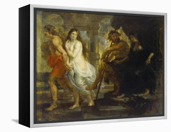 Orpheus Fuehrt Eurydike Aus Dem Hades, 1636/38-Peter Paul Rubens-Framed Premier Image Canvas