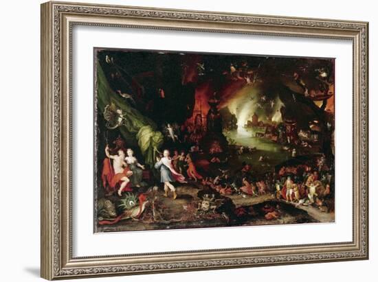 Orpheus in the Underworld Painting by Jan Breugel Le Vieux Calls Bruegel De Velours (Brueghel or Br-Jan the Elder Brueghel-Framed Giclee Print