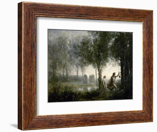 Orpheus Leading Eurydice from the Underworld, 1861-Jean-Baptiste-Camille Corot-Framed Giclee Print