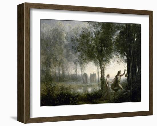 Orpheus Leading Eurydice from the Underworld, 1861-Jean-Baptiste-Camille Corot-Framed Giclee Print