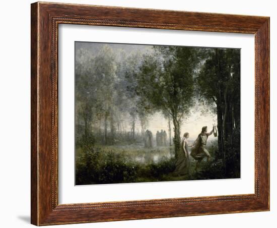 Orpheus Leading Eurydice from the Underworld, 1861-Jean-Baptiste-Camille Corot-Framed Giclee Print